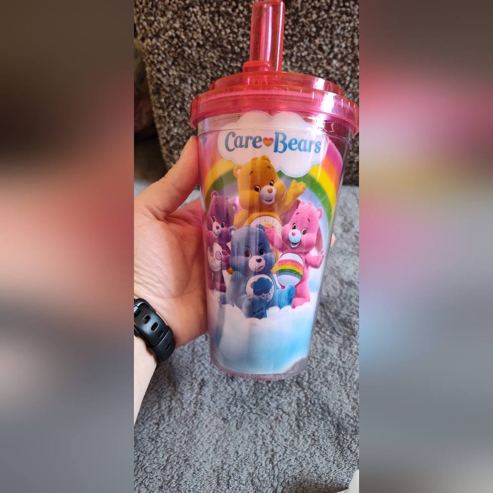 Care Bears Rainbow Tumbler with Pink Lid